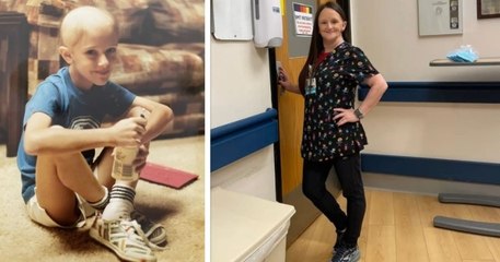Après avoir battu le cancer à l'âge de 9 ans, elle travaille dans l'hôpital qui lui a sauvé la vie