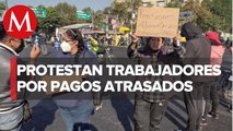 Trabajadores del Panteón Civil Dolores protestan en CdMx por falta de pagos