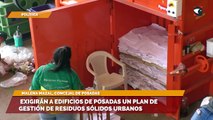 Exigirán a edificios de Posadas un plan de gestión de residuos sólidos urbanos