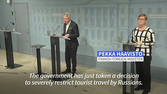 Finland closing border to Russians with EU tourist visas