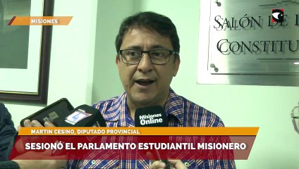 Sesionó el Parlamento Estudiantil Misionero