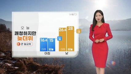 [날씨] 오늘 쾌청하지만 늦더위...당분간 일교차 커  / YTN
