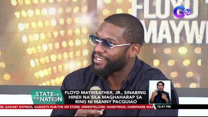 Floyd Mayweather Jr, sinabing hindi na sila maghaharap sa ring si Manny Pacquiao | SONA