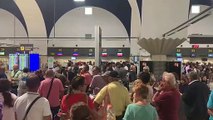 Así lucía el aeropuerto de Sevilla el pasado domingo, cuando se cancelaron cientos de vuelos con destino Canarias por el ciclón tropical