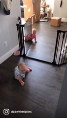 One of these triplets acts as the baby gatekeeper