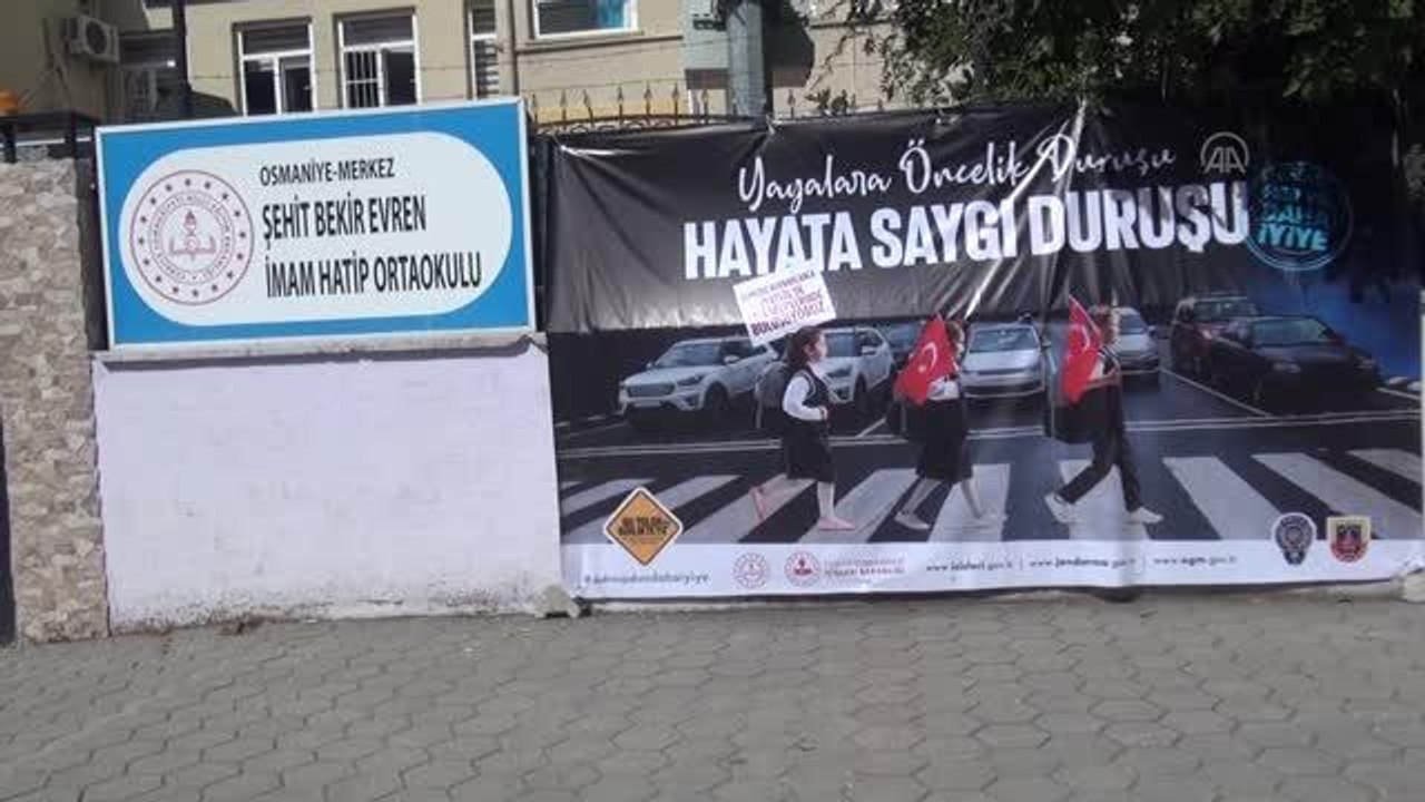 Yaya geçitleri kırmızıya boyandı