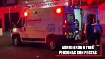 Dos sujetos armados dispararon contra dos hombres y una mujer con un arma de postas