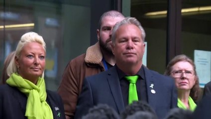 Family of Harry Dunn wear green in his memory