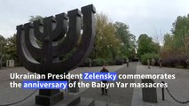Volodymyr Zelensky pays tribute to those killed in WWII Babyn Yar massacres
