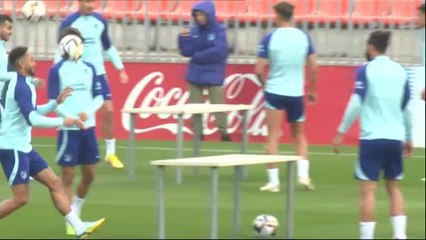 下载视频: El Atlético se entrena con la mente puesta en el partido del sábado ante el Sevilla en el Pizjuán