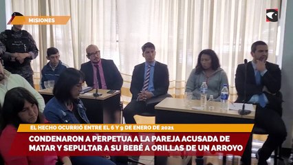 Condenaron a perpetua a la pareja acusada de matar y sepultar a su bebé a orillas de un arroyo