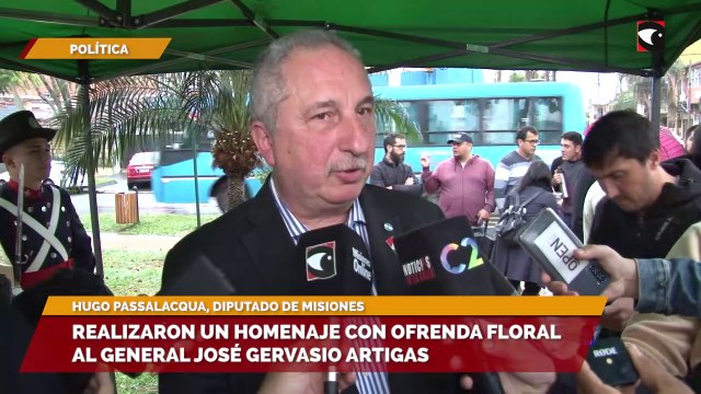 Realizaron un homenaje con ofrenda floral al general José Gervasio Artigas