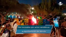 Denuncian a feministas en Yucatán por vandalismo durante protestas por la legalización del aborto