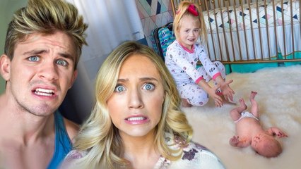 Everleigh Babysits her 3 week old Baby Sister ALL BY HERSELF