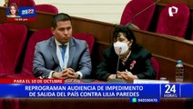 Lilia Paredes: PJ suspende audiencia de pedido de impedimento de salida  para primera dama