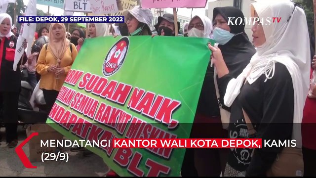 Emak-emak Geruduk Kantor Wali Kota Depok, Gelar Demo karena Belum Dapat BLT BBM