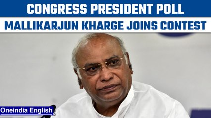 Tải video: Mallikarjun Kharge to run for Congress president election, to file nomination | Oneindia News*News