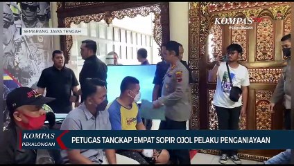 Petugas Tangkap Empat Sopir Ojol Pelaku Penganiayaan