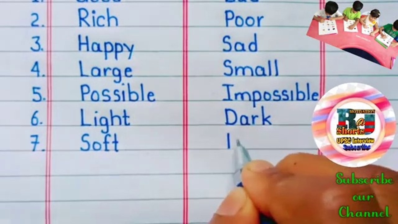 Opposite words | Opposite words in English | opposite words for kids | Antonyms | English opposites#Raj MOTIVATION Shorts #Daily motion shorts #shorts