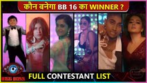 Bigg Boss 16 Full Contestant List | Who Will Be The Winner ? Nimrit, Abdu, Sumbul, Shiv & More