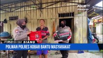 Polwan Polres Kobar Bantu Masyarakat (Bakomas) Kepada Masyarakat