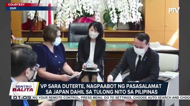 VP Sara Duterte, nagpaabot ng pasasalamat sa Japan sa tulong nito sa Pilipinas