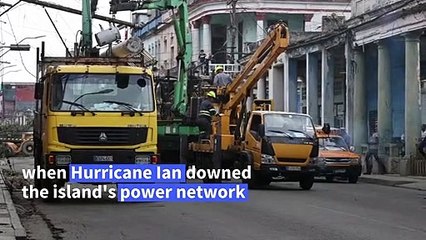Cuban women call for power to be restored after Hurricane Ian