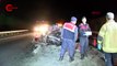 Bursa'da feci kaza... Kamyona çarpan otomobil metrelerce sürüklendi: 1 ölü