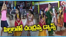 Teenmaar Chandravva Bathukamma Dance With Kids - V6 News