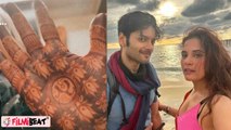 Richa Chadha Ali Fazal के Wedding functions शुरू,Richa ने लगाई Ali के नाम की Mehendi, देखें Video !