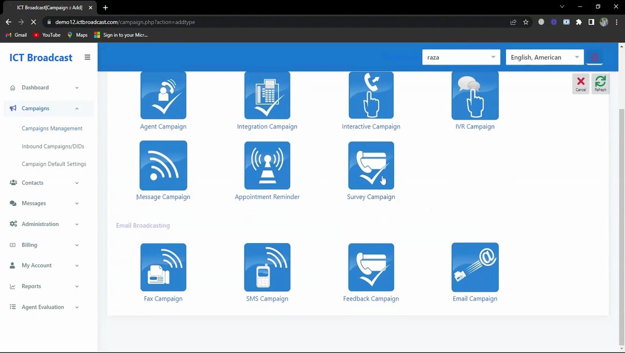How to add a new Survey Campaign in ICTBroadcast || auto dialer software