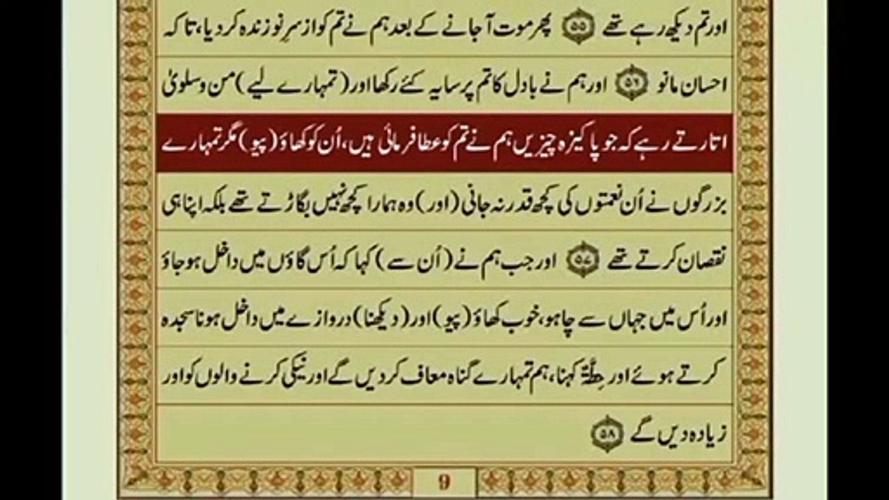 Tarjama Surah Bakra 12