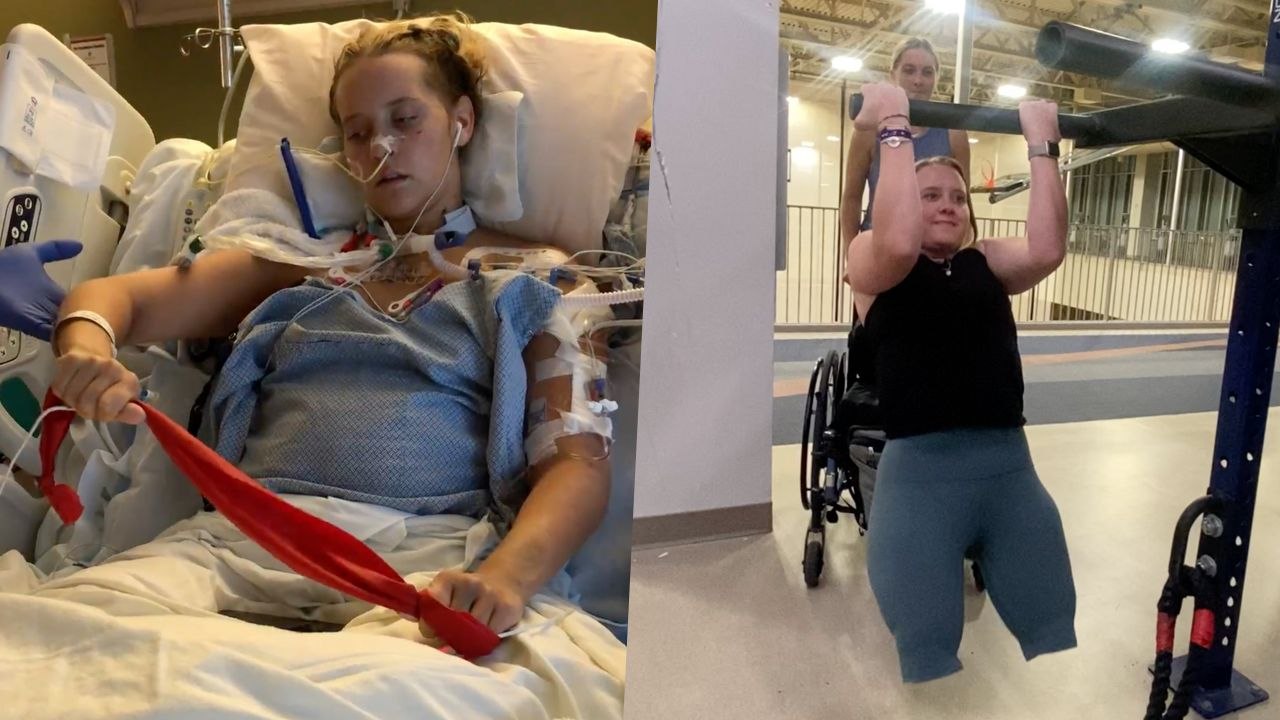 Double Amputee Completes First Pull-Up In Recovery | Happily TV - video ...