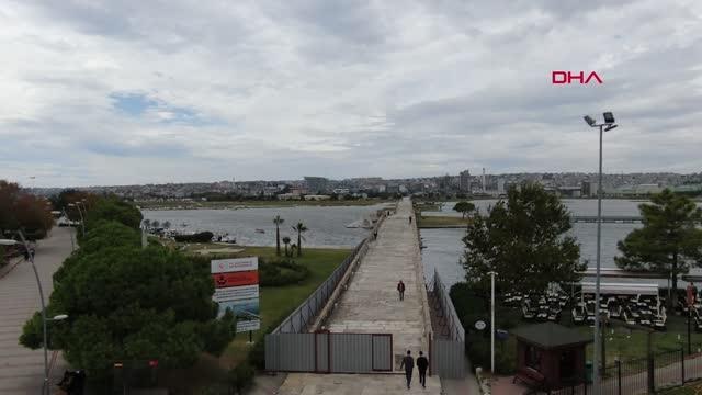 BÜYÜKÇEKMECE'DE ÇÖKME RİSKİ BULUNAN KANUNİ SULTAN SÜLEYMAN KÖPRÜSÜ'NDE RESTORASYON BAŞLADI