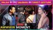 Palak Tiwari Blushes, Salman Khan Stops To Give Her Tight Hug | Lokmat Awards 2022