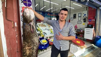 Tekirdağ haberleri: Tekirdağ'da oltayla 70 kilogram ağırlığında yayın balığı tutuldu