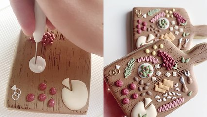 Creative cookie decorator makes stunning charcuterie board-shaped cookie
