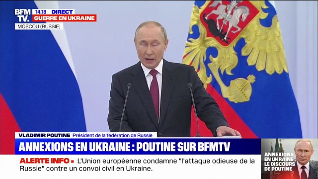 Référendums en Ukraine: Vladimir Poutine annonce un choix sans équivoque et la formation de quatre nouvelles régions russes