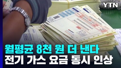 전기·가스 요금 동시 인상...월평균 8천 원 더 낸다 / YTN