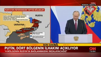 üm gözler Kremlin'de! Moskova'da ilhak töreni... Putin'den flaş açıklamalar