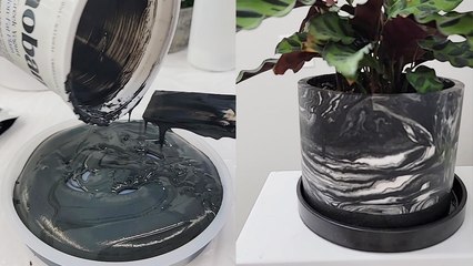 Satisfy your resin cravings by watching the creation of a 'Crazy Cool' Marbled Plant Pot