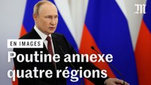 « Le peuple a fait son choix » : Vladimir Poutine officialise l’annexion de quatre régions ukrainiennes