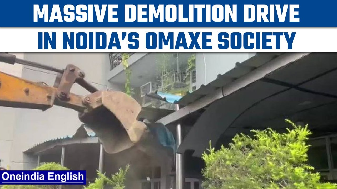 Noida Authority carries out demolition in Grand Omaxe Society in sector 93 | Oneindia News *News