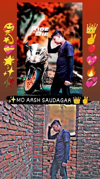 Up editing photo down real photo mo arsh saudagar #arsh9770