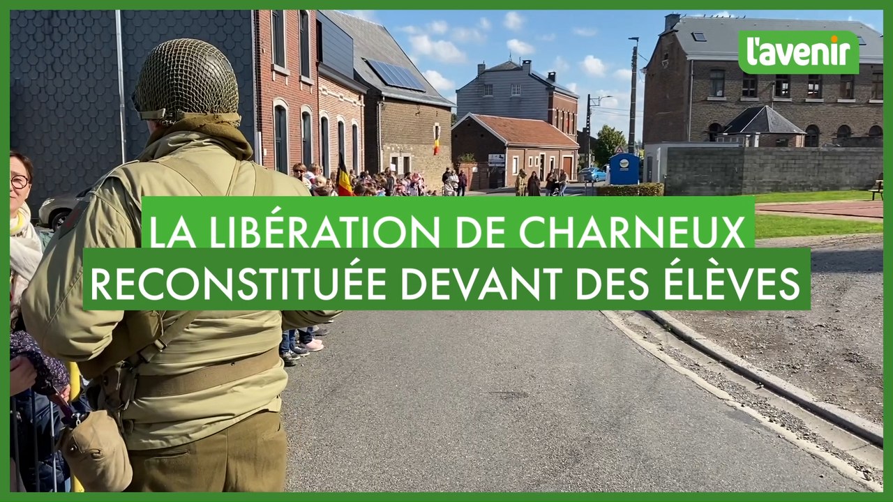 La libération de Charneux reconstituée devant les élèves de l’école libre