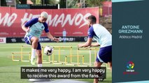 Griezmann 'very happy' to receive fan-voted POTM award