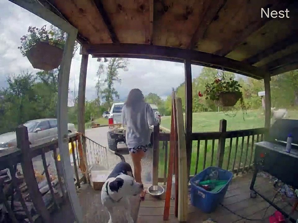 Stepdaughter Rolls Truck Back into Porch Trying to Roll Windows Up