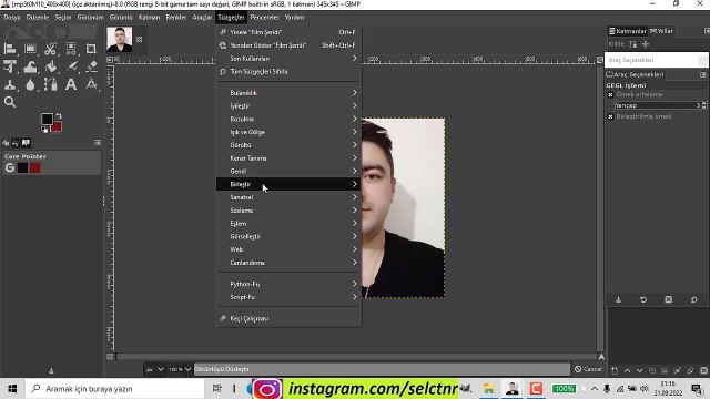 GİMP DERSLERİ 38 RESMİ FİLM ŞERİDİ YAPMAK