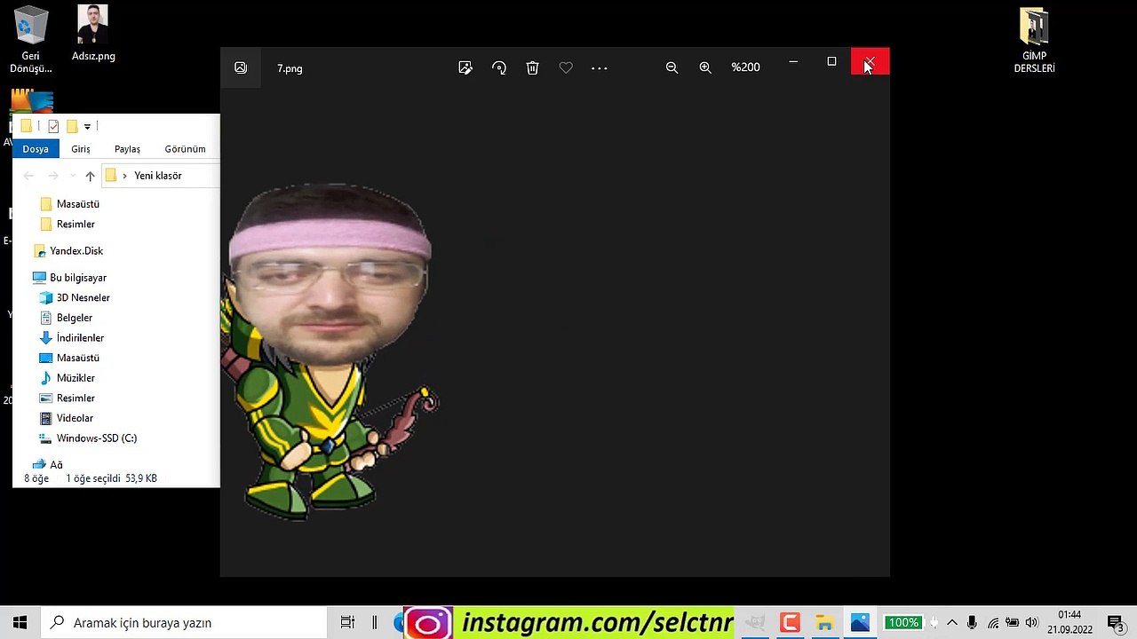 GİMP DERSLERİ  34 RESMİ GİF YAPMA HAREKETLİ RESİM