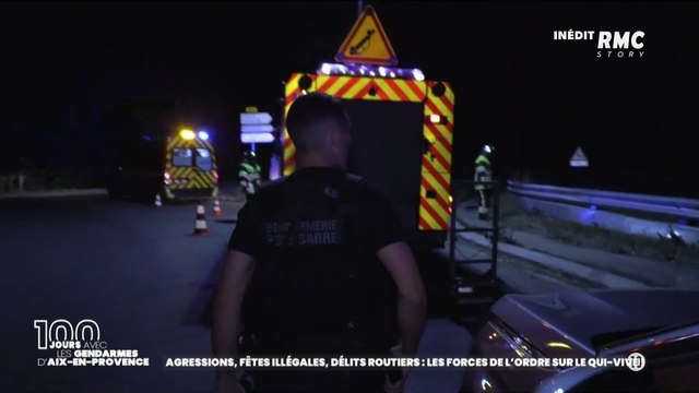 Une voiture se prend le rond point ACCIDENT SUR LE CD6 A CHATEAUNEUF LE ROUGE - RMCSTORY21SEPT2022
